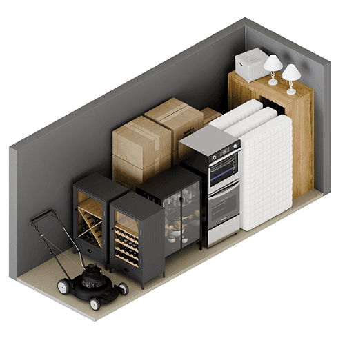 Medium storage unit illustration showing contents
